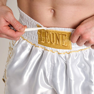 Pantalones cortos kick-thai Leone DNA Premium AB969 Blanco 
