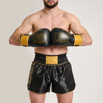 Pantalones cortos kick-tailandés Leone DNA Premium AB969 Negro 