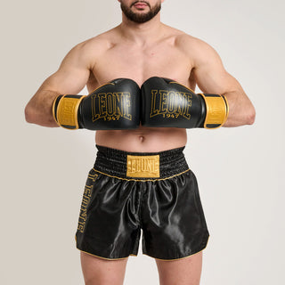 Pantalones cortos kick-tailandés Leone DNA Premium AB969 Negro 