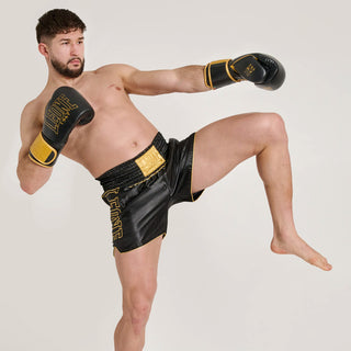 Pantalones cortos kick-tailandés Leone DNA Premium AB969 Negro 