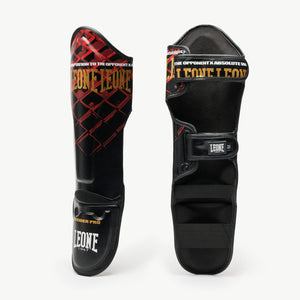 Espinilleras Leone MMA Cage PT163 Rojo-Combat Arena
