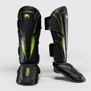 Espinilleras Venum Amazonia Reborn Negro-verde-Combat Arena