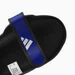 Espinilleras con parapiede Adidas Pro Kickboxing WAKO Azul-blanco 