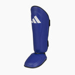 Espinilleras con parapiede Adidas Pro Kickboxing WAKO Azul-blanco 