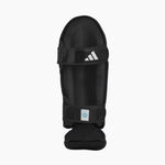 Espinilleras con parapiede Adidas Pro Kickboxing WAKO Negro-blanco 