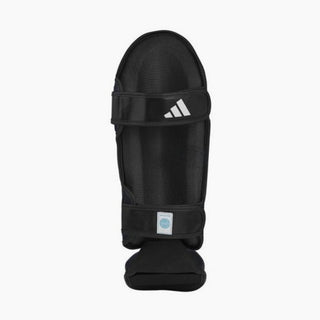 Espinilleras con parapiede Adidas Pro Kickboxing WAKO Negro-blanco 