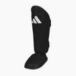 Espinilleras con parapiede Adidas Pro Kickboxing WAKO Negro-blanco 