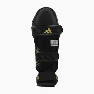 Espinilleras con parapiede Adidas Pro Kickboxing WAKO Negro-oro 