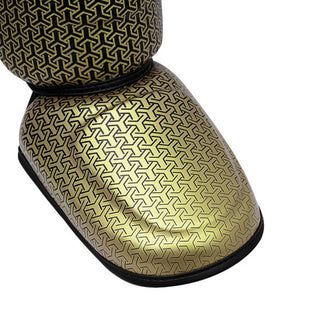 Espinilleras con parapiede Adidas Pro Kickboxing WAKO Negro-oro 