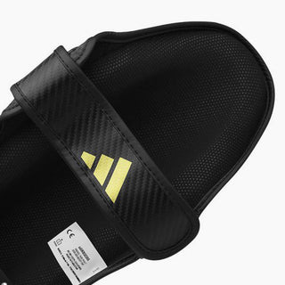 Espinilleras con parapiede Adidas Pro Kickboxing WAKO Negro-oro 