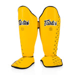 Espinilleras Fairtex Competición SP5 con parapiés Amarillo 