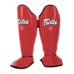 Espinilleras Fairtex Competición SP5 con parapiés Rojo 