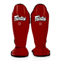 Espinilleras Fairtex Competición SP5 con parapiés Rojo 