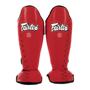 Espinilleras Fairtex Competición SP5 con parapiés Rojo 