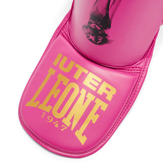 Espinilleras Leone Iuter PT01IU con parapiés Fucsia 