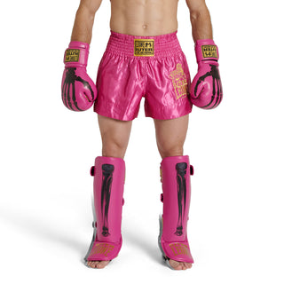 Espinilleras Leone Iuter PT01IU con parapiés Fucsia 