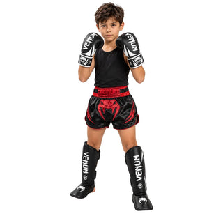 Espinilleras niño Venum Challenger Negro-blanco