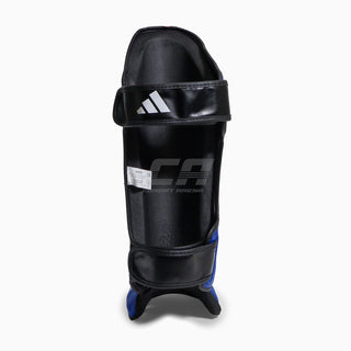 Espinilleras con parapiede Adidas Pro Kickboxing WAKO Azul-blanco 