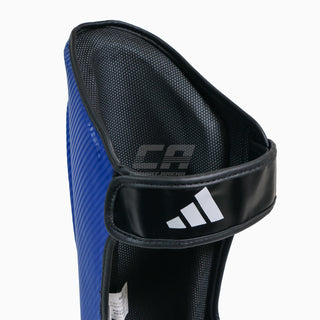 Espinilleras con parapiede Adidas Pro Kickboxing WAKO Azul-blanco 