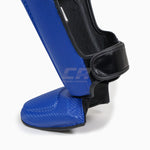 Espinilleras con parapiede Adidas Pro Kickboxing WAKO Azul-blanco 