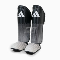 Espinilleras con parapiede Adidas Pro Kickboxing WAKO Negro-blanco 