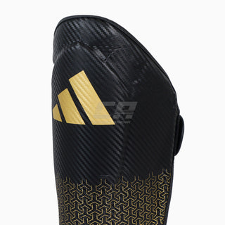 Espinilleras con parapiede Adidas Pro Kickboxing WAKO Negro-oro 
