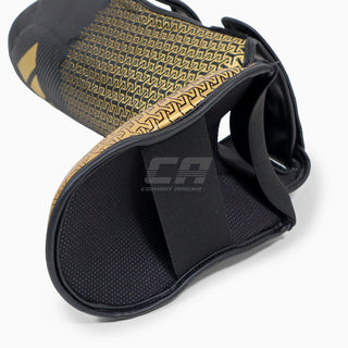 Espinilleras con parapiede Adidas Pro Kickboxing WAKO Negro-oro 