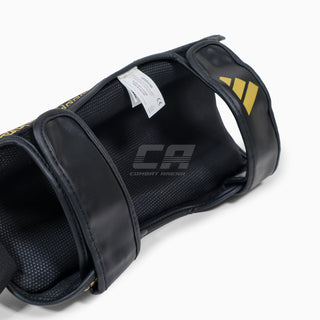 Espinilleras con parapiede Adidas Pro Kickboxing WAKO Negro-oro 