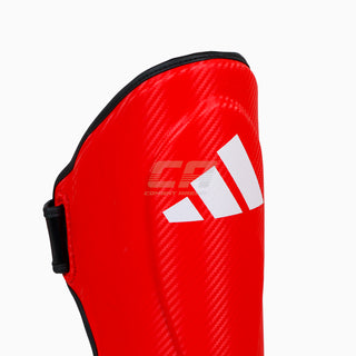 Espinilleras con parapiede Adidas Pro Kickboxing WAKO Rojo-blanco 