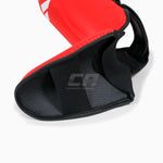Espinilleras con parapiede Adidas Pro Kickboxing WAKO Rojo-blanco 