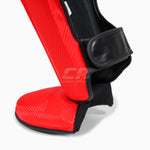 Espinilleras con parapiede Adidas Pro Kickboxing WAKO Rojo-blanco 
