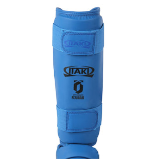 Espinilleras Karate Kumite Itaki con protectores de pies FIJLKAM art.413FIJ 