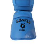 Espinilleras Karate Kumite Itaki con protectores de pies FIJLKAM art.413FIJ 