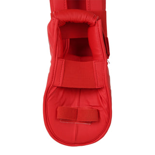 Espinilleras Karate Kumite Itaki con protectores de pies FIJLKAM art.413FIJ 