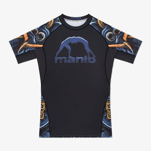 Rashguard Manto Barong manga corta Negro-Combat Arena