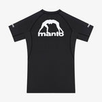 Rashguard Manto Logo Dual maniche corte Nero-Combat Arena