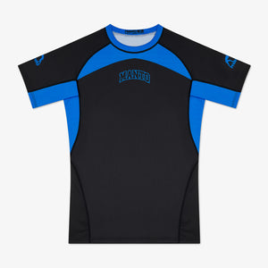 Rashguard Manto Ranked 25 maniche corte Blu-Combat Arena