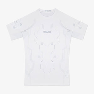 Rashguard Manto Shield mangas cortas Blanco-Combat Arena