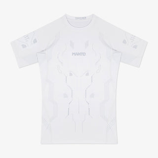 Rashguard Manto Shield mangas cortas Blanco-Combat Arena