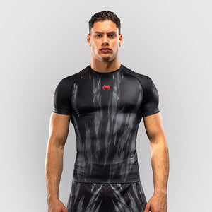 Rashguard Venum Demon mangas cortas Negro-gris-Combat Arena