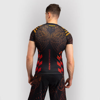 Rashguard Venum Quetzal Fury mangas cortas Negro-rojo 