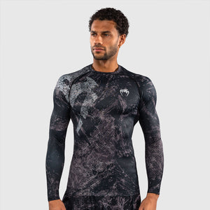 Rashguard Venum Rage & Workout mangas largas Negro-gris-Combat Arena
