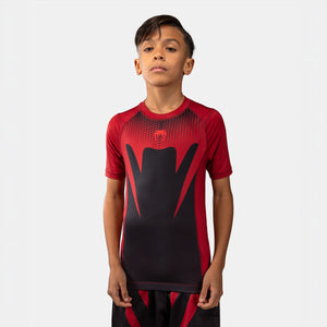 Rashguard Niño Venum Attack mangas cortas Negro-rojo-Combat Arena