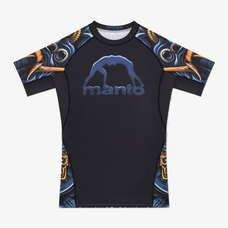 Rashguard Manto Barong de manga corta Negro 