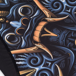 Rashguard Manto Barong de manga corta Negro 