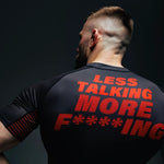 Rashguard Manto Fighting mangas cortas Negro