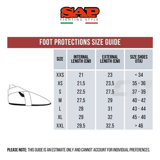 Protecciones de pie SAP Raptor 2.0 de Kick Boxing