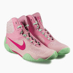 Zapatillas de lucha-Wrestling Nike Tawa Rosa-verde-Combat Arena