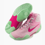Zapatillas de lucha-Wrestling Nike Tawa Rosa-verde-Combat Arena
