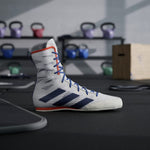 Botas de boxeo Adidas Box Hog 4 Blanco-azul 